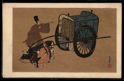 AK Karren wird von einem Wasserbüffel gezogen