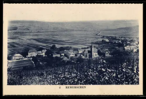 AK Remerschen, Panorama mit Umgebung