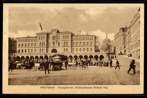 AK Kristiania, Youngstorvet, Politistationen, Folkets Hus