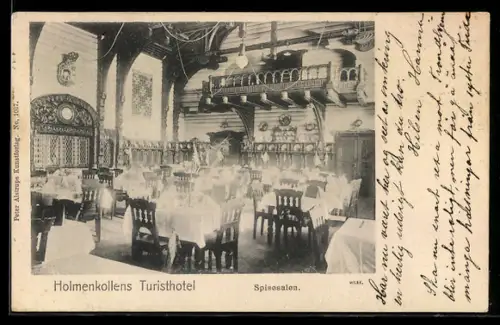 AK Holmenkollen, Tursthotel, Spisesalen