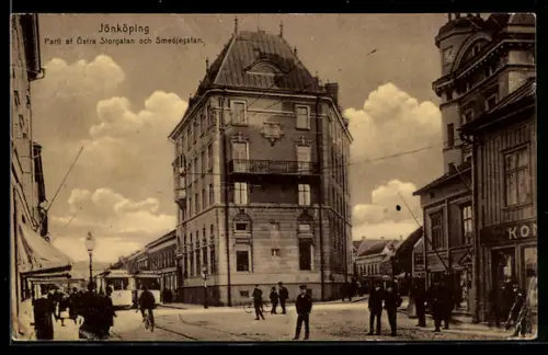 AK Jönköping, Parti af Östra Storgatan och Smedjegatan