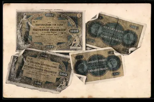 AK Bern, Geldschein über tausend Franken