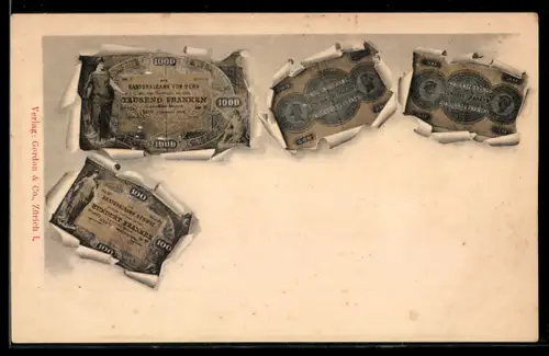 AK Bern, Geldschein über tausend Franken