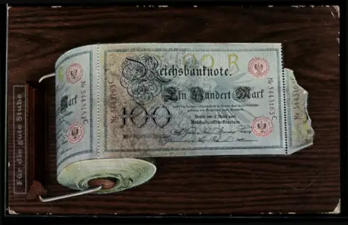 AK Rolle mit Einhundert Reichsmark-Scheinen