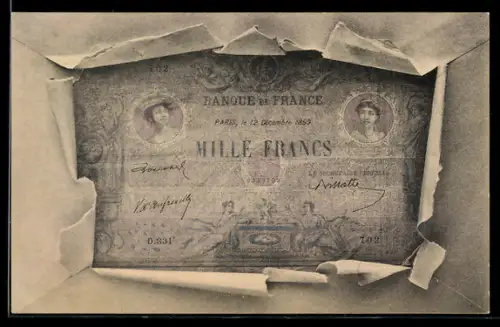 AK Geldschein, Banque de France, Mille Francs