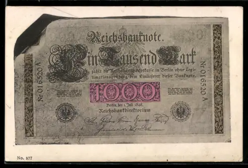 AK Eintausend Reichsmarkschein