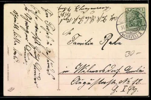 AK Neujahrsgruss, Geldscheine