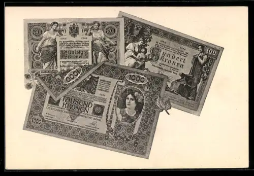 AK Österreich-Ungarn, Geldschein über hundert Kronen