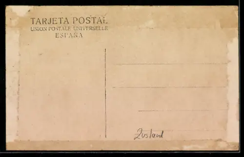 AK Junge Frau mit spanischem Geldschein