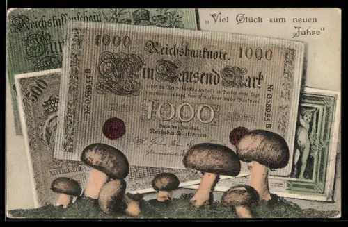 AK Berlin, Geldscheine mit Champignons