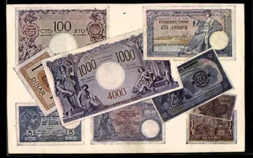 AK Geldschein über hundert Dinar