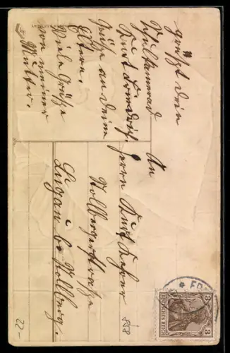 AK Mädchen mit Geldscheinen 50 Mark