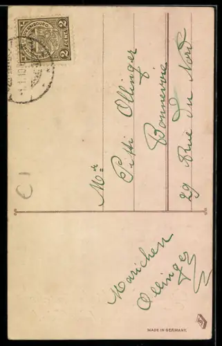 AK Mädchen mit Geldscheinen 50 Mark