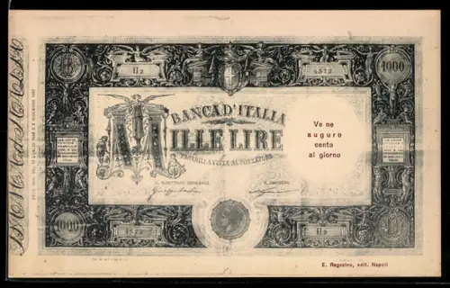 AK Italia, Geldschein über eintausend Lire