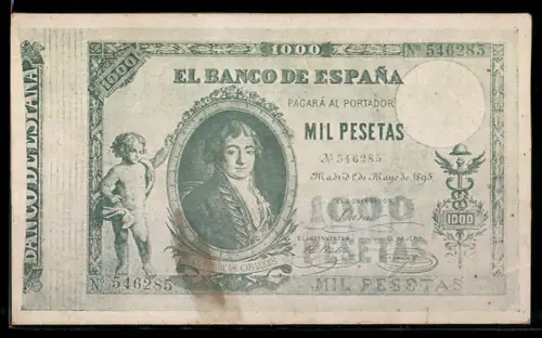 AK Madrid, Spanischer Geldschein