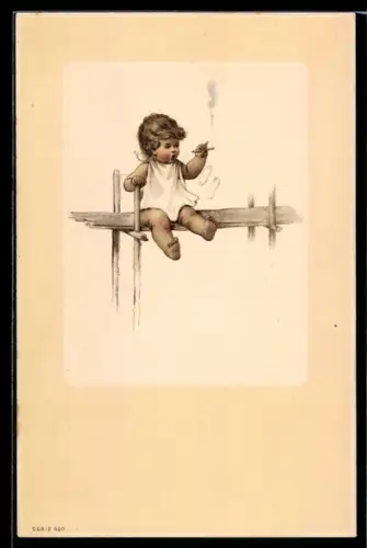 AK Kleinkind beim Rauchen einer Zigarette