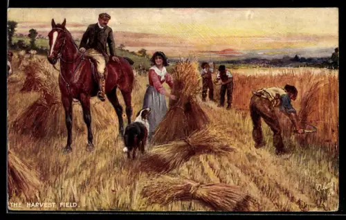 AK Bauern bei der Ernte