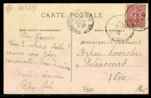 AK Courcelles-lès-Gisors, Grande-Rue, Strassenpartie