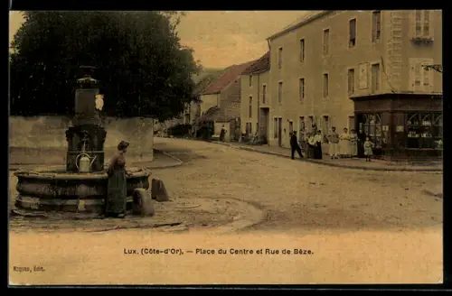AK Lux /Côte-d`Or, Place du Centre et Rue de Bèze