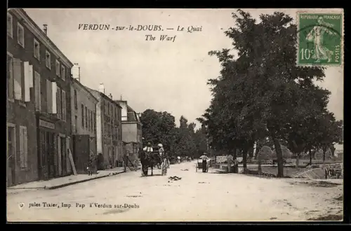 AK Verdun-sur-le-Doubs, Le Quai