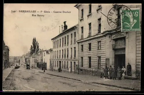 AK Versailles, 5e Génie, Caserne Denfert, Rue Satory