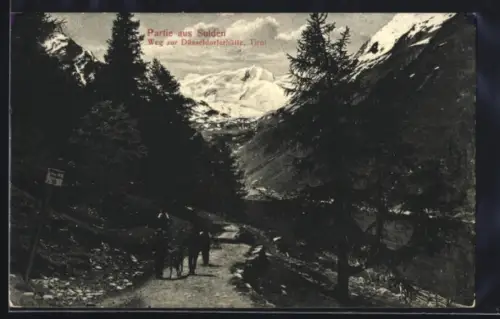 AK Sulden /Tirol, Weg zur Düsseldorferhütte