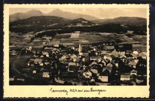 AK Tamsweg im Lungau, Totalansicht mit Ort und Bergen