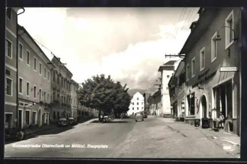 AK Obervellach im Mölltal, Hauptplatz mit Gasthof