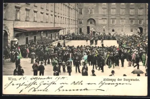 AK Wien, Hofburg, Ablösung der Burgwache