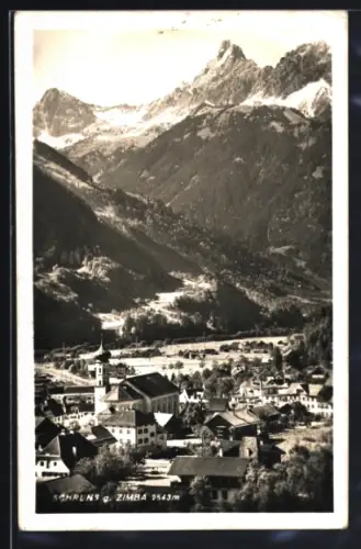 AK Schruns, Kirche und Zimba-Panorama