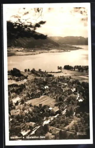 AK Steindorf a. Ossiacher-See, Panorama mit See und Ort
