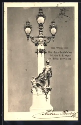 AK Wien, Don Juan-Kandelaber bei der k. k. Oper