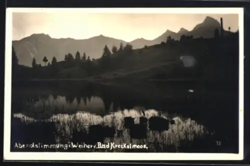 AK Bad Kreckelmoos, Abendstimmung am Weiher