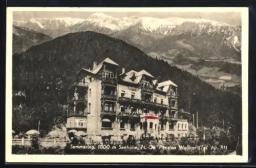 AK Semmering /N. Oe., Pension Wallner