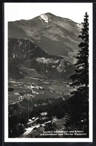 AK Krimml, Gasthof Schönangerl, Gernkogel vom oberen Wasserfall