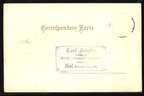 Lithographie Wien, Volkstheater mit Raimundsdenkmal