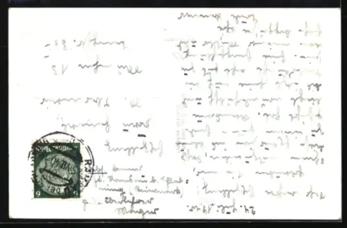 AK Ramsau, Gasthaus mit Kirche und Bergpanorama