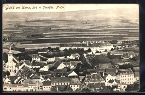 AK Gars am Kamp, Panorama mit Kirche und Ortsansicht