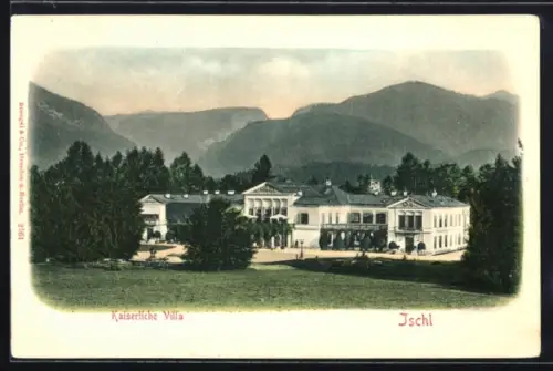 AK Ischl, Kaiserliche Villa mit Gebirgspanorama