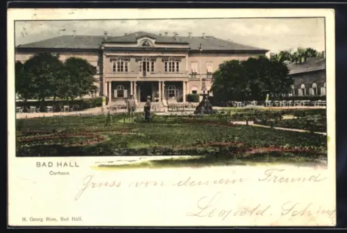 AK Bad Hall, Kurhaus mit Park