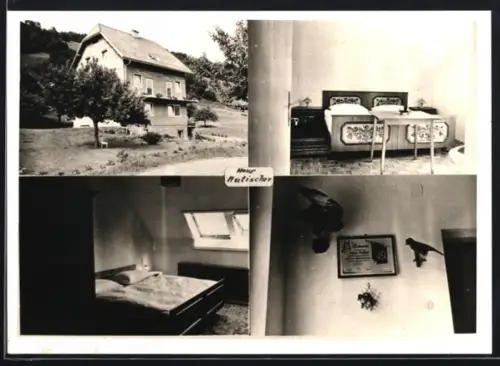 AK St. Georgen ob Murau, Haus Autischer, Aussen- und Innenaufnahmen