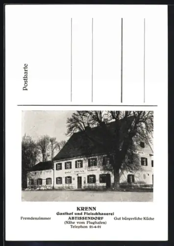 AK Feldkirchen bei Graz, Abtissendorf, Gasthof und Fleischhauerei Krenn