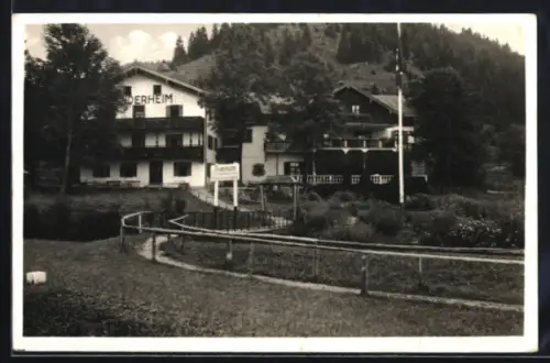 AK Fischbachau, Fischeralm, NSV-Kindererholungsheim Gau Düsseldorf mit Garten