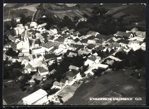 AK Sarleinsbach /O. Ö., Luftaufnahme des Ortes