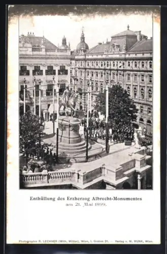 AK Wien, Erzherzog-Albrecht-Monument, Enthüllung 1899