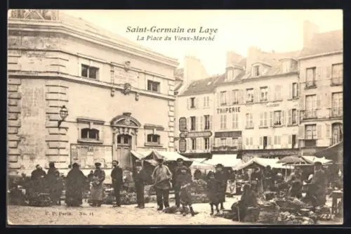 AK Saint-Germain-en-Laye, La Place du Vieux-Marché