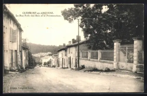 AK Clermont-en-Argonne, La Rue Porte-des-Bois et le Préventorium