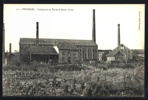 AK Pexonne, Faïencerie et Tuilerie Fenal frères