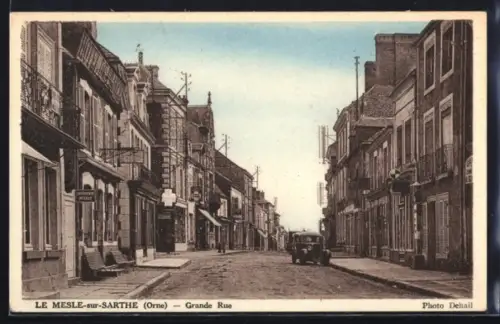 AK Le Mesle-sur-Sarthe /Orne, Grande Rue