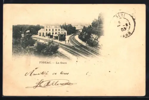 AK Figeac, La Gare